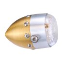 HKC Retro LED taillight Matte brass with alu front ring