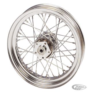 Wheel 16" steel hub 5/16 chr. spokes