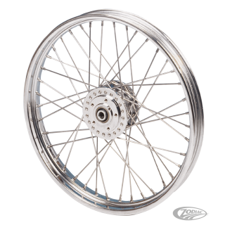 Komplettes Chrom Vorderrad 19" Alu Nabe für Harley 77-83
