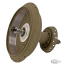 Front hub w/brake drum, WLA, green