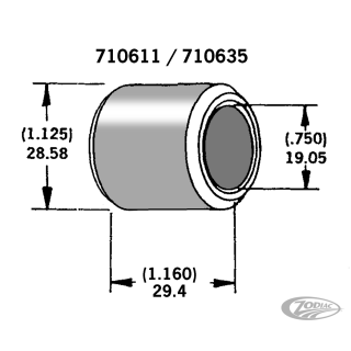 Axle spacer chrome plated #43358-83A
