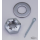 GZP chrome castle nut, washer, cotterpin