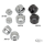 GZP Front axle cap set FX/FXR/FXWG/FL/XL