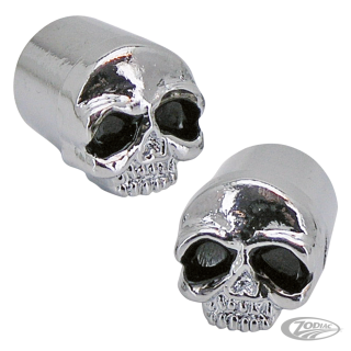 GZP Skull valve stem covers w/blk eyes p