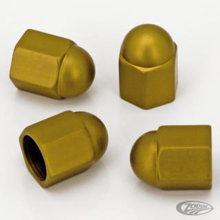 4Pck AcornNut Design Valve Stem Cap Gold