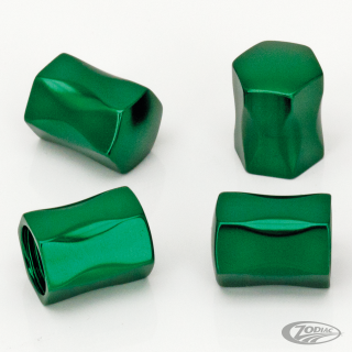 4Pck Nugget Design Valve Stem Cap Green