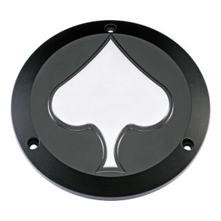 HKC Derby Cover Spade schwarz für Harley Dyna Softail Shovel 70-98