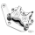 PM Front caliper 125x4SL 84-99 chrome