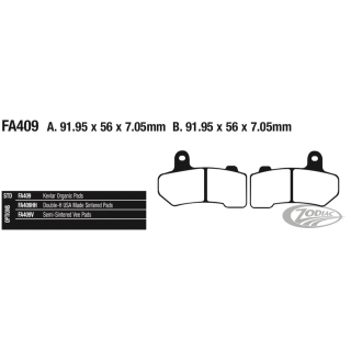 EBC-V brake pads VRSC06-17 FLH/T08-up