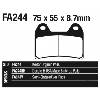 EBC-HH PM & Victory 98-07 FR brake pads
