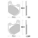 SBS HF Brake Pads XL77-up