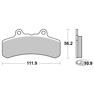 SBS Front Ceramic street brake pads PM