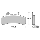 SBS Front Ceramic street brake pads PM