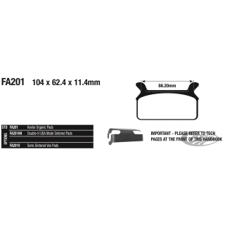 EBC Brake pads FLHS/FLT/FLHT 86-99 rear