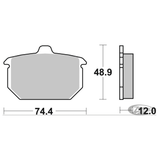 SBS HF Brake Pads FL/FX/XL 82-up