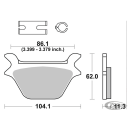 SBS HF Brake pads 87up rear #44209-87