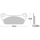 SBS Brake Pads FLT80-up rear