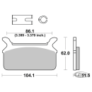 SBS HF Brake pads FLHS/FLT/FLHT 86-99 RR