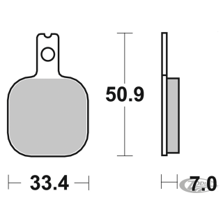 SBS HF Brake pads Billet 6 (6pack)