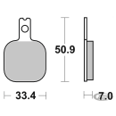 SBS HF Brake pads Billet 6 (6pack)