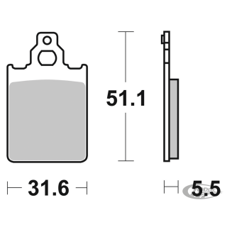 SBS HF Brake pads GMA pulley brake