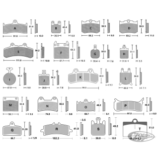 EBC Brake pads for GMA small calipers