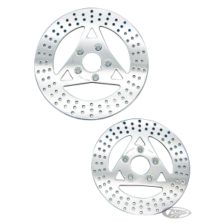 Polished Stainless rotor disc 10" dual