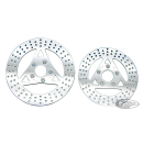 Polished Stainless rotor disc 10" dual