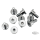 Colony chrome disc rotor bolts set/10