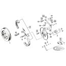 Stud, brake shackle in fork, Chrome