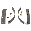 Brake linings and rivets, front brake, W