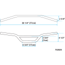 GZP Moto bar non-dimpled black 4-1/4"