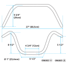 GZP Handlebar für Harley stock style 1 thru-