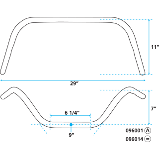 GZP Handlebar für Harley low rise 1", 82u