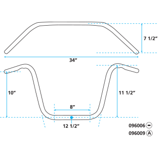 GZP Handlebar Custom street high für Harley