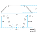GZP Handlebar Custom street high für Harley