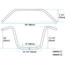 GZP Handlebar Custom street high für Harley