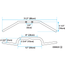 GZP Chrome Clubman Sportster handlebar
