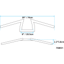 GZP ZCP Donkey bar 1" chr dimpled 6-1/2"