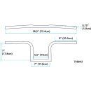 GZP SoCal chr 1" handlebar Dimpled 8-1/4