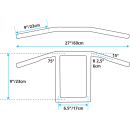 GZP Chrome Window bars dimpled 10"