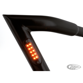 GZP Matt Blk Z-bar 6"rise TBW smoke LED