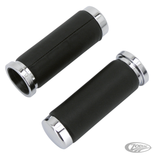 GZP Chrome & Leatherbound gripset