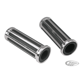 GZP Streamliner grip set chrome/rubber 7