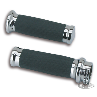 GZP Chrome/rubber CNC Tornado grip se