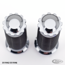 GZP Chrome Turbo gripset black rubber