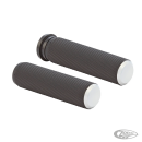 Throttle-By-Wire grips KNURLED RBBR CHR