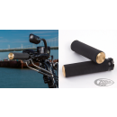 KNURLED RUBBER GRIPS, CBL , BRASS