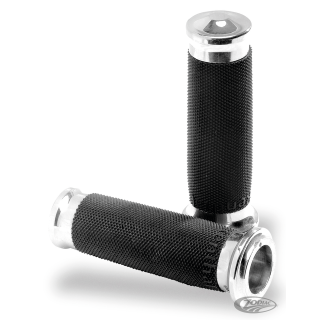 PM Contour renthal wrapped grips, chrome