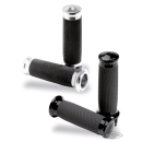 PM Contour renthal wrapped grips, chrome